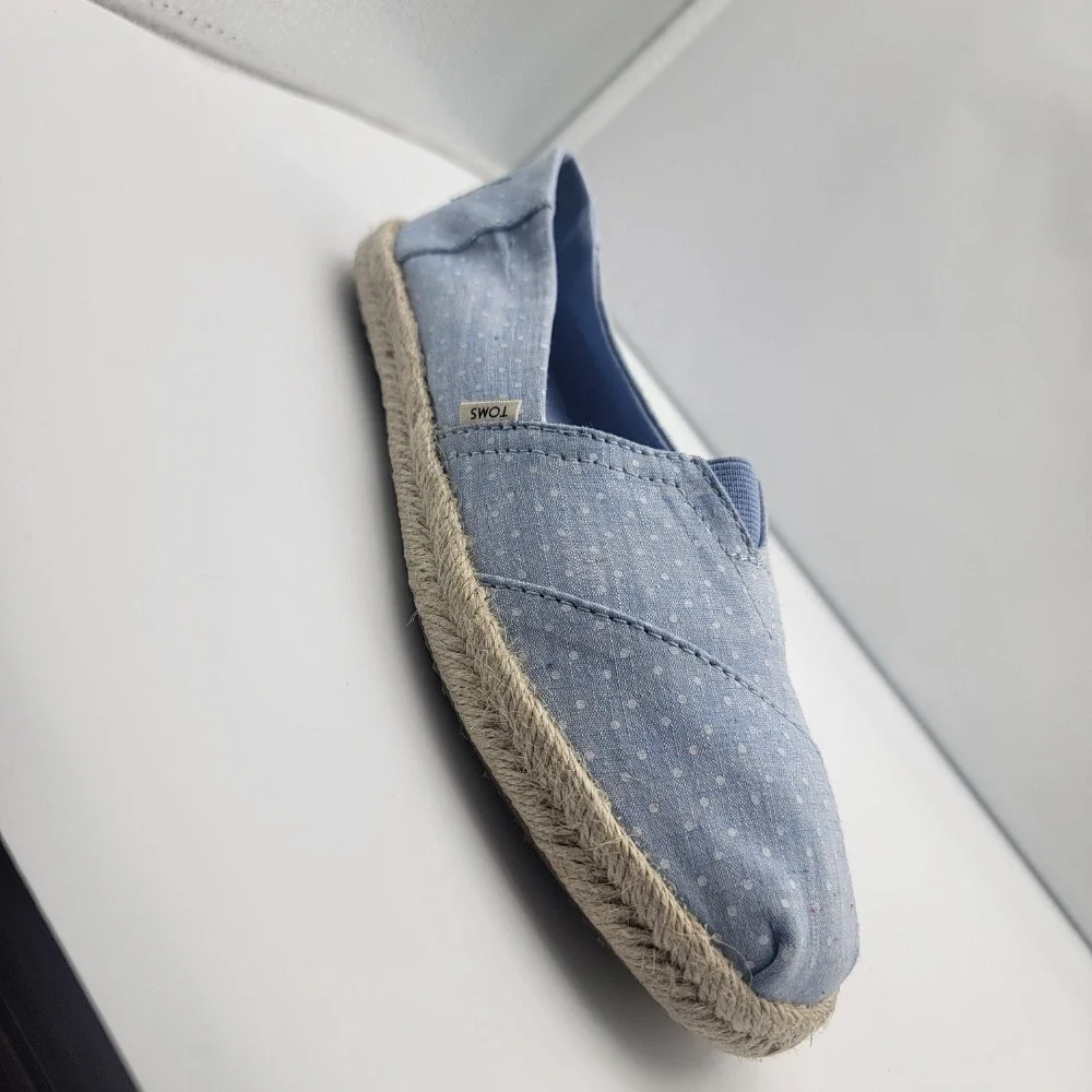 Womens 7.5‎ Alpargata Bliss Blue Tiny Chambray Dot NWT